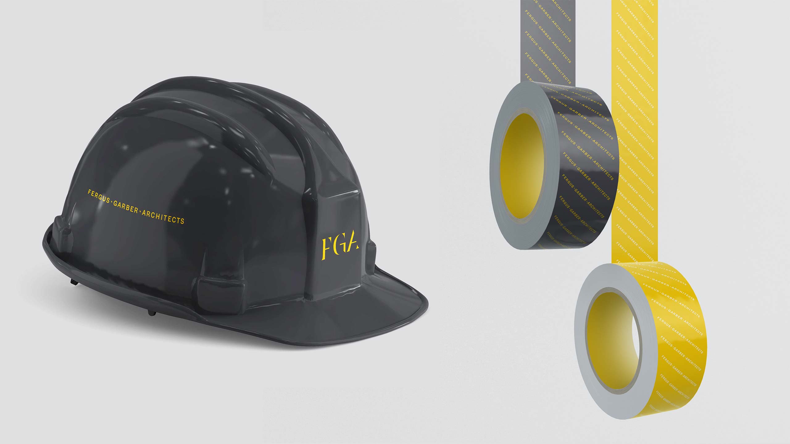 Hard hat and tape
