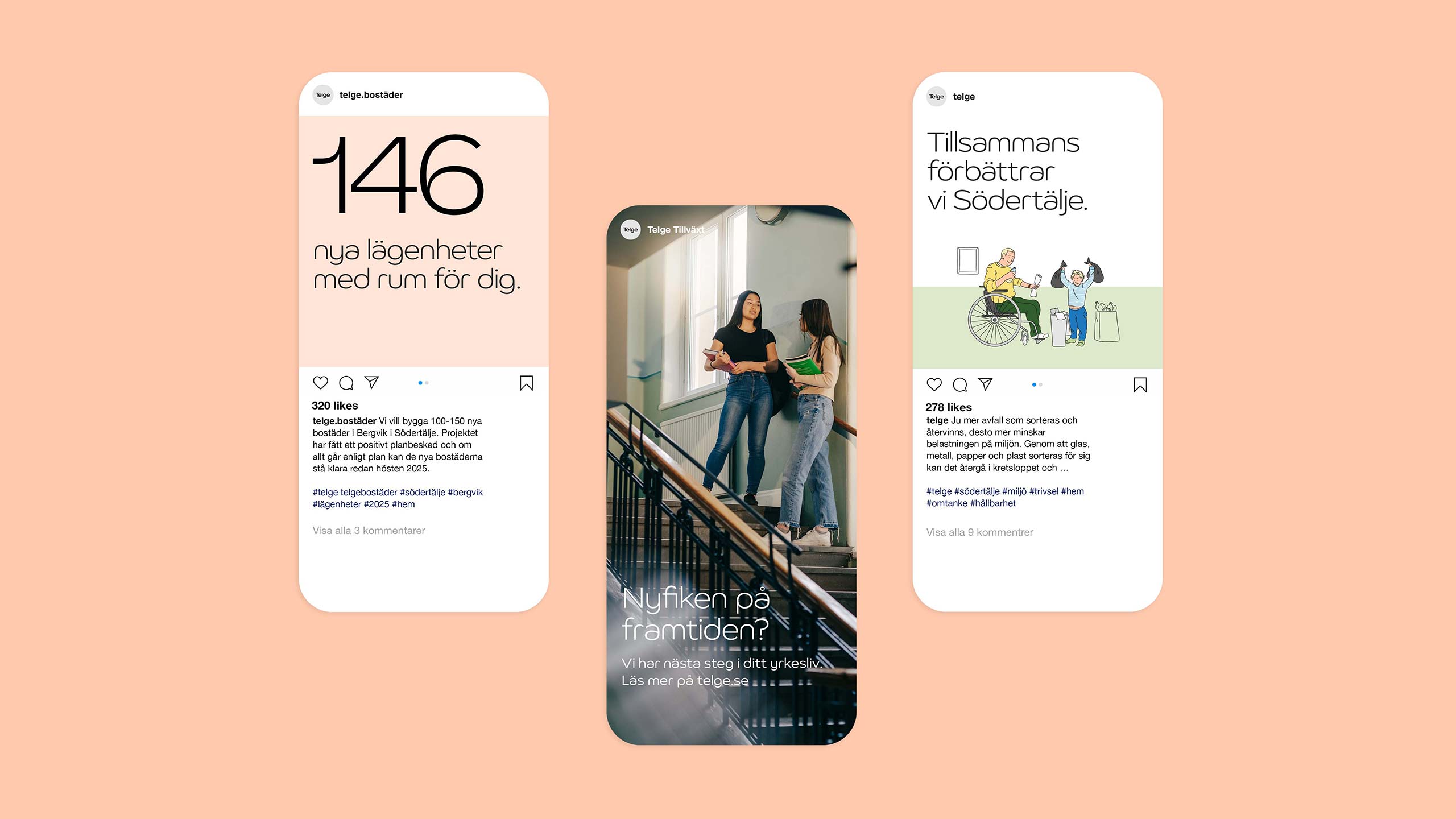 Telge mobile screens
