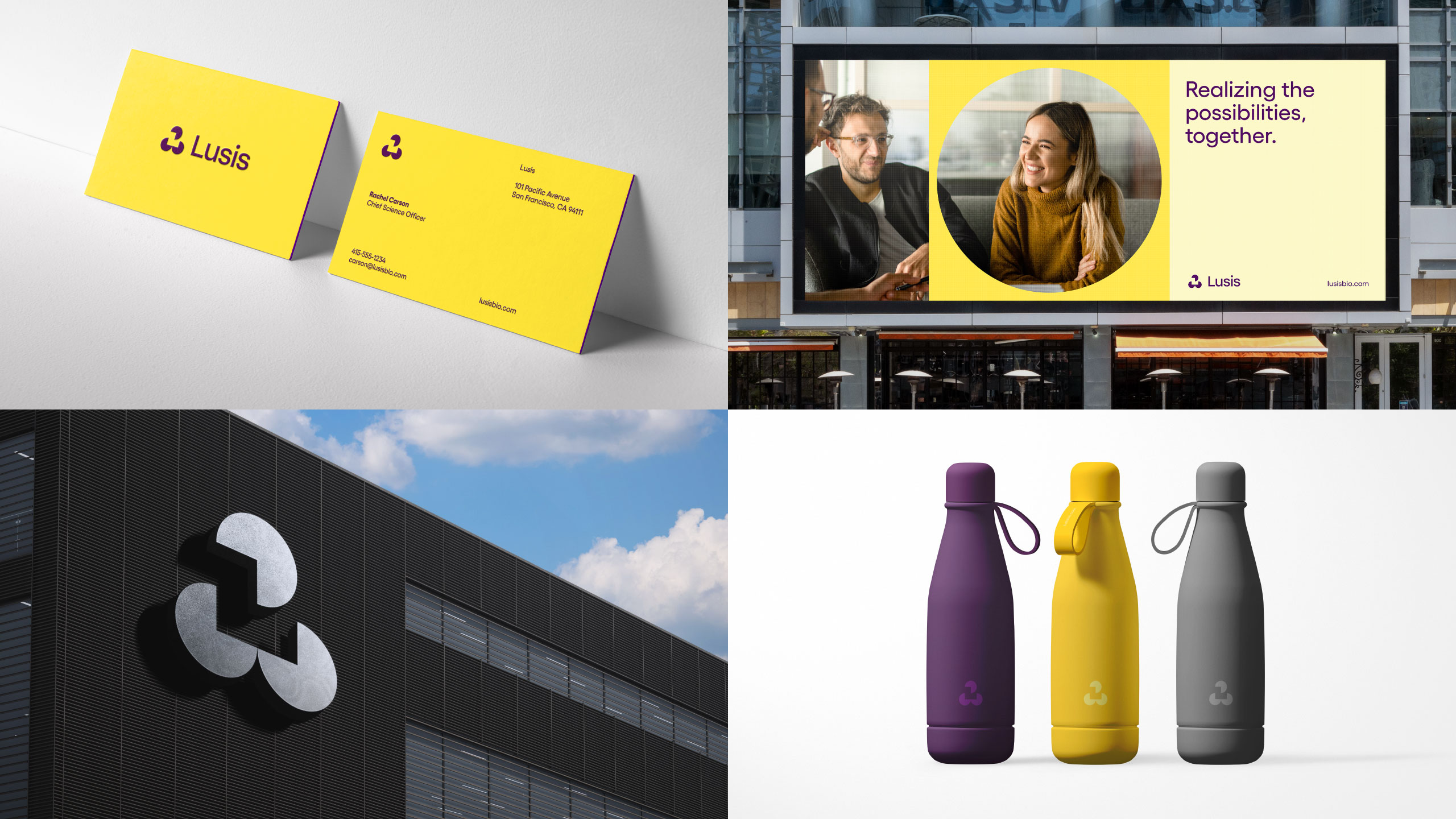 Lusis Design Mockups, business cards and signage